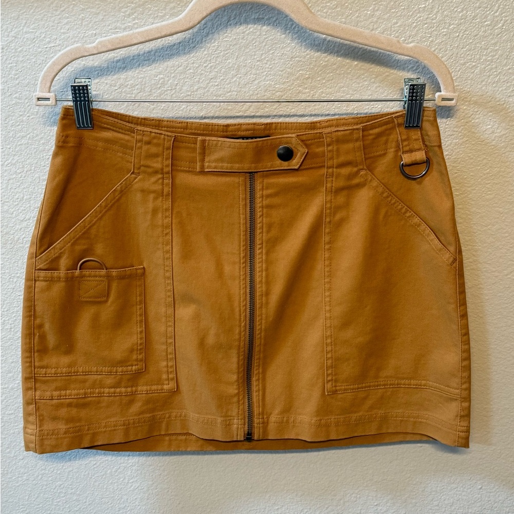 Khaki Cargo Mini Skirt
